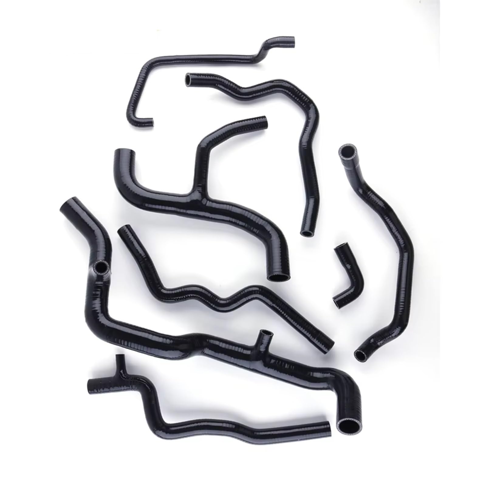 Durite de radiateur Tuyau De Liquide De Refroidissement De Voiture Tuyau De Radiateur Compatible Avec Clio 3 Pour Clio III RS 197 200 Kits De Tuyaux De Radiateur(Noir)