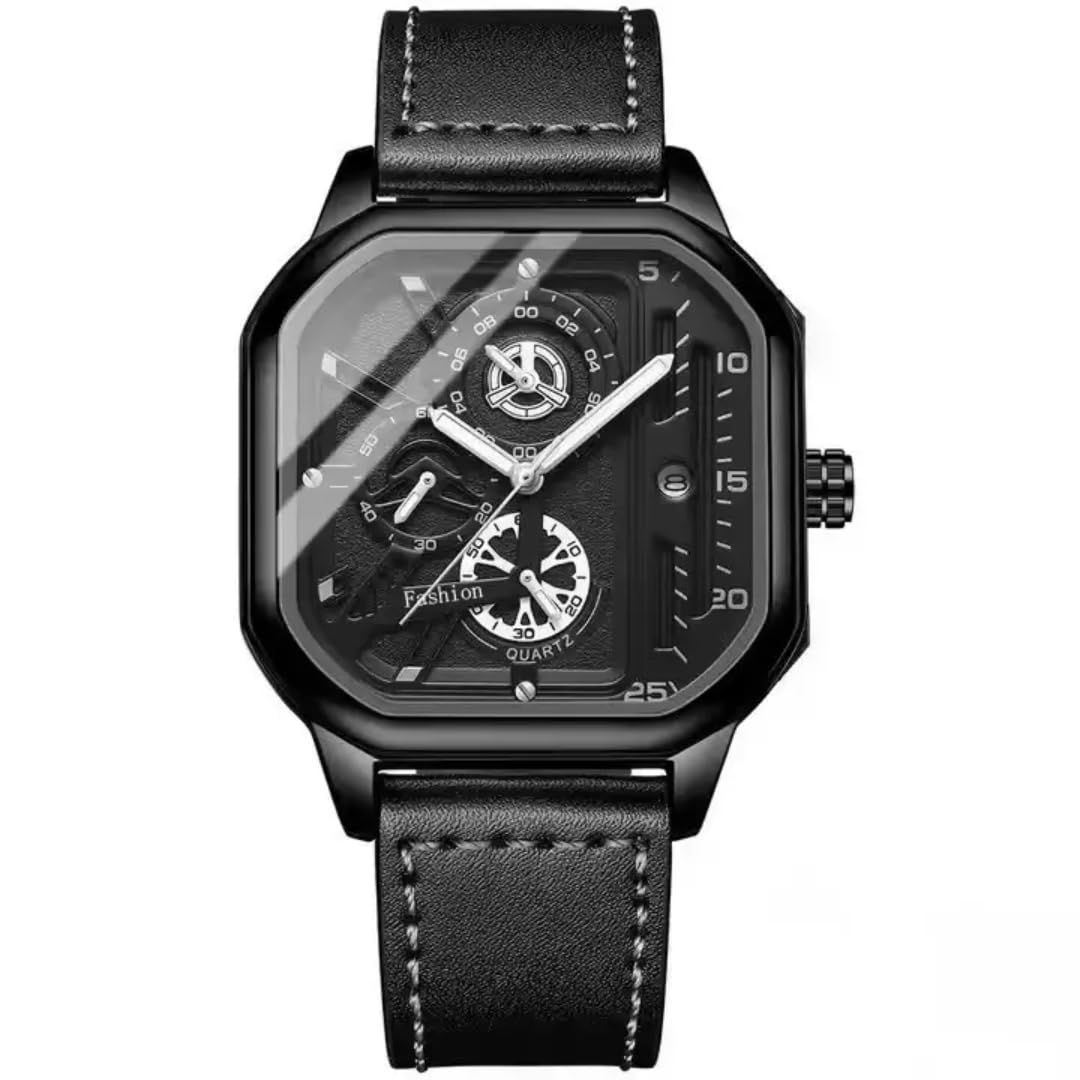 MSTIANQ Men’s Luxury Square Dial Analog Watch - Image 1