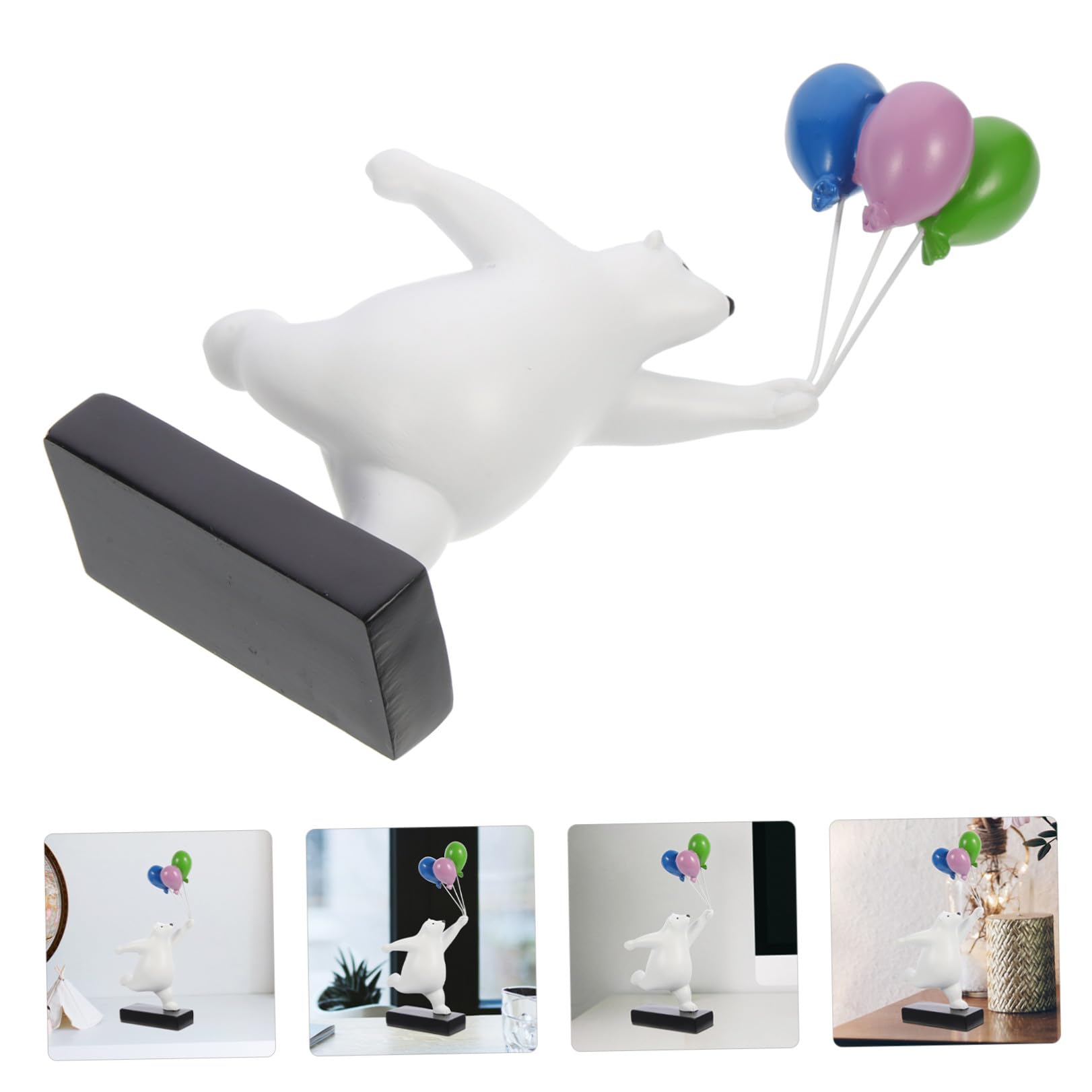 Veemoon Scultura come Ornamento Fotografico Orsetto in Resina per Decorazione da Tavolo Aspetto Vivid e Design Cartoon per Casa e Ufficio
