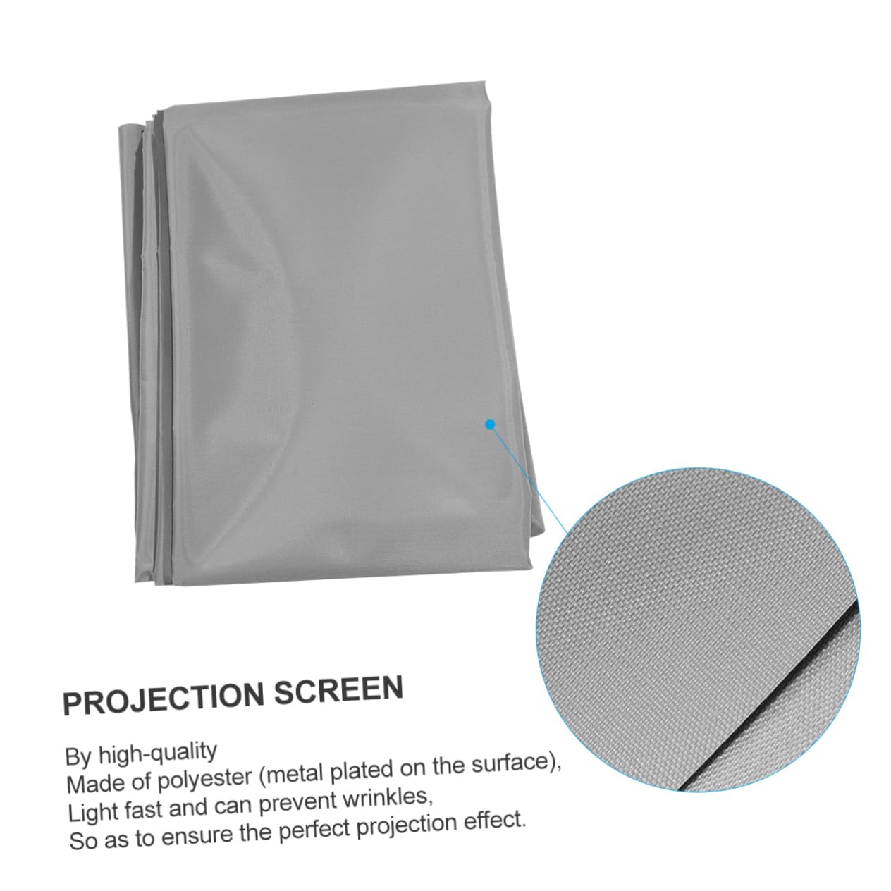 NUOBESTY Schermo di Proiezione Pieghevole 100" 16:9 per Proiettore Domestico, Telo da Parete per Cinema Portatile Bordi Rinforzati, Facile da Installare per Home Theater, Uffici, Scuole