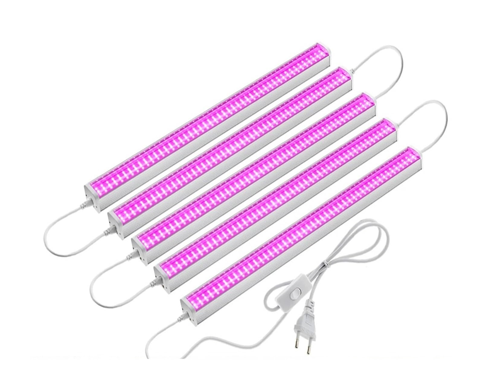 JrEam Tube de Croissance LED 4000K/Violet/Lumière du Soleil for Plantes, Serre, hydroponie, Fleurs(4000K-2Pcs,EU)