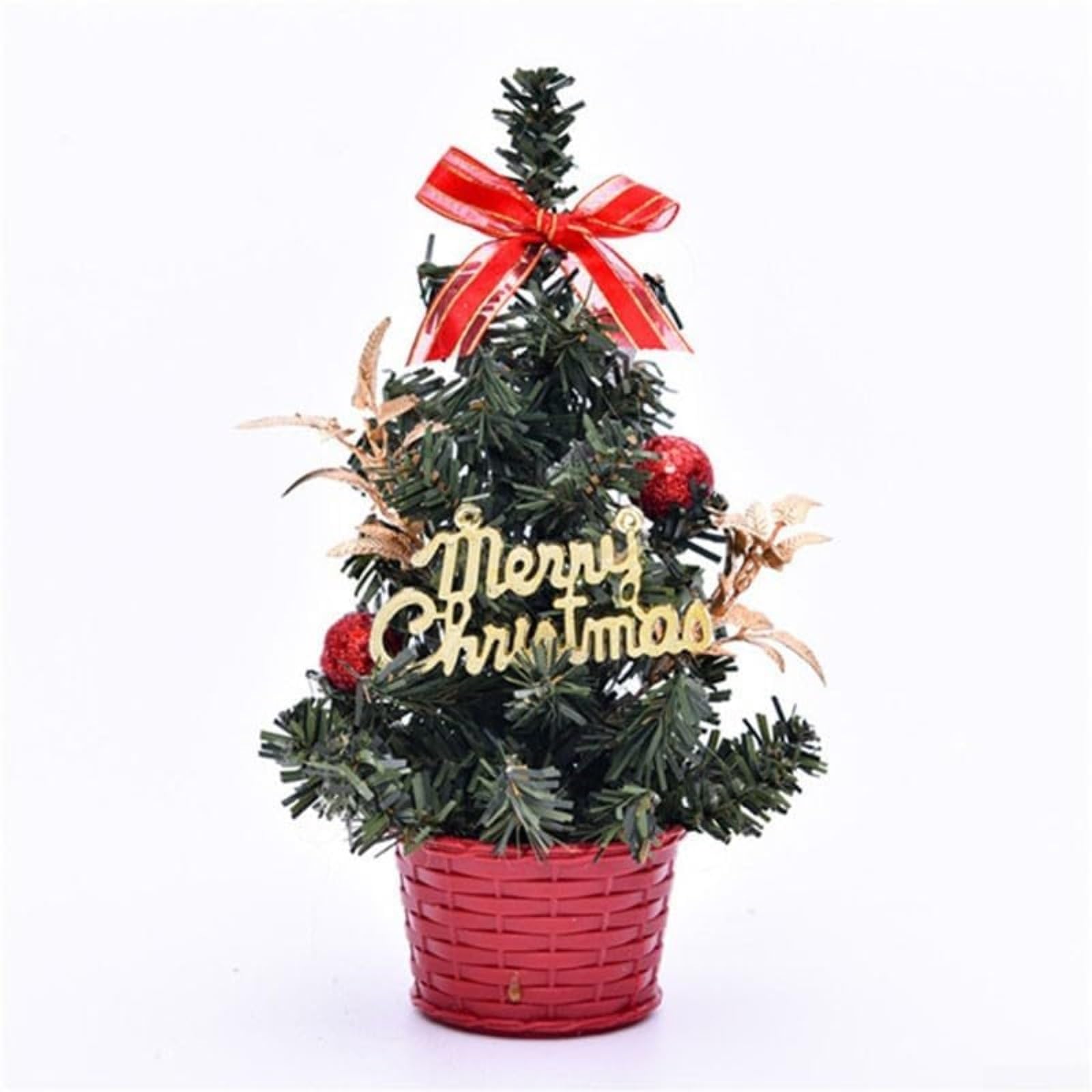 6ft Christmas Tree 30cm Tabletop Christmas Tree - Mini Artificial Xmas Tree Christmas Party Decoration for Home Decorations(Red B)