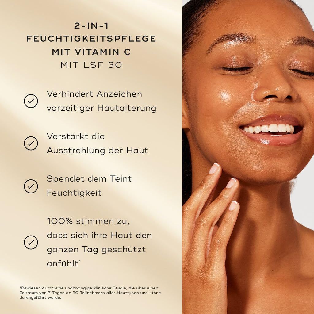 Daily Radiance Vitamin C - 2-in-1 LSF- & Feuchtigkeitscreme für das Gesicht - C-Tetra Cream LSF 30 - Schützt die Haut vor vorzeitigen Anzeichen der Hautalterung - 50ml