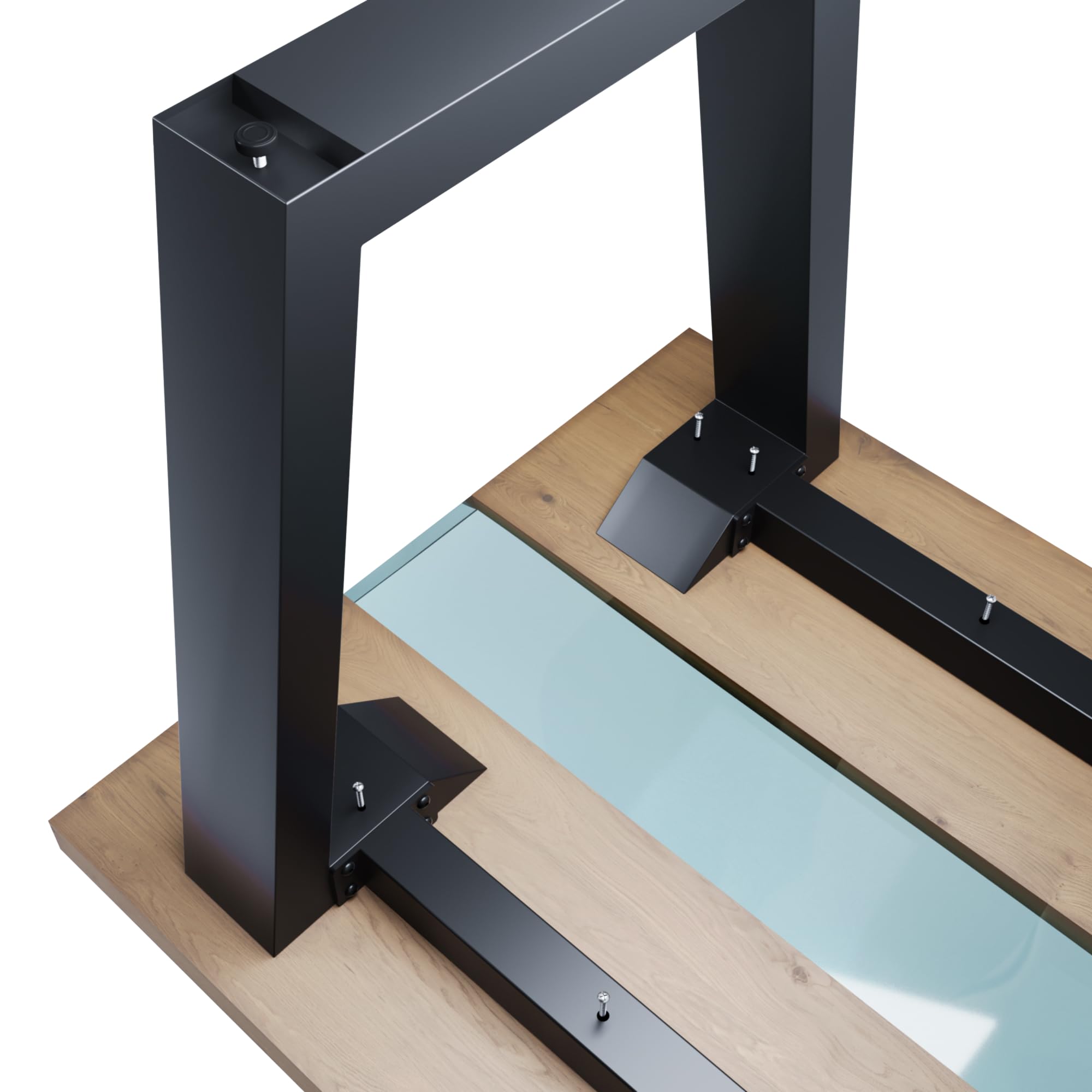 Atria Epox Extreme Tischgestell – V-förmige Stahlbeine, Pulverbeschichtet, Modernes Industrielles Design – 280x80x72 cm