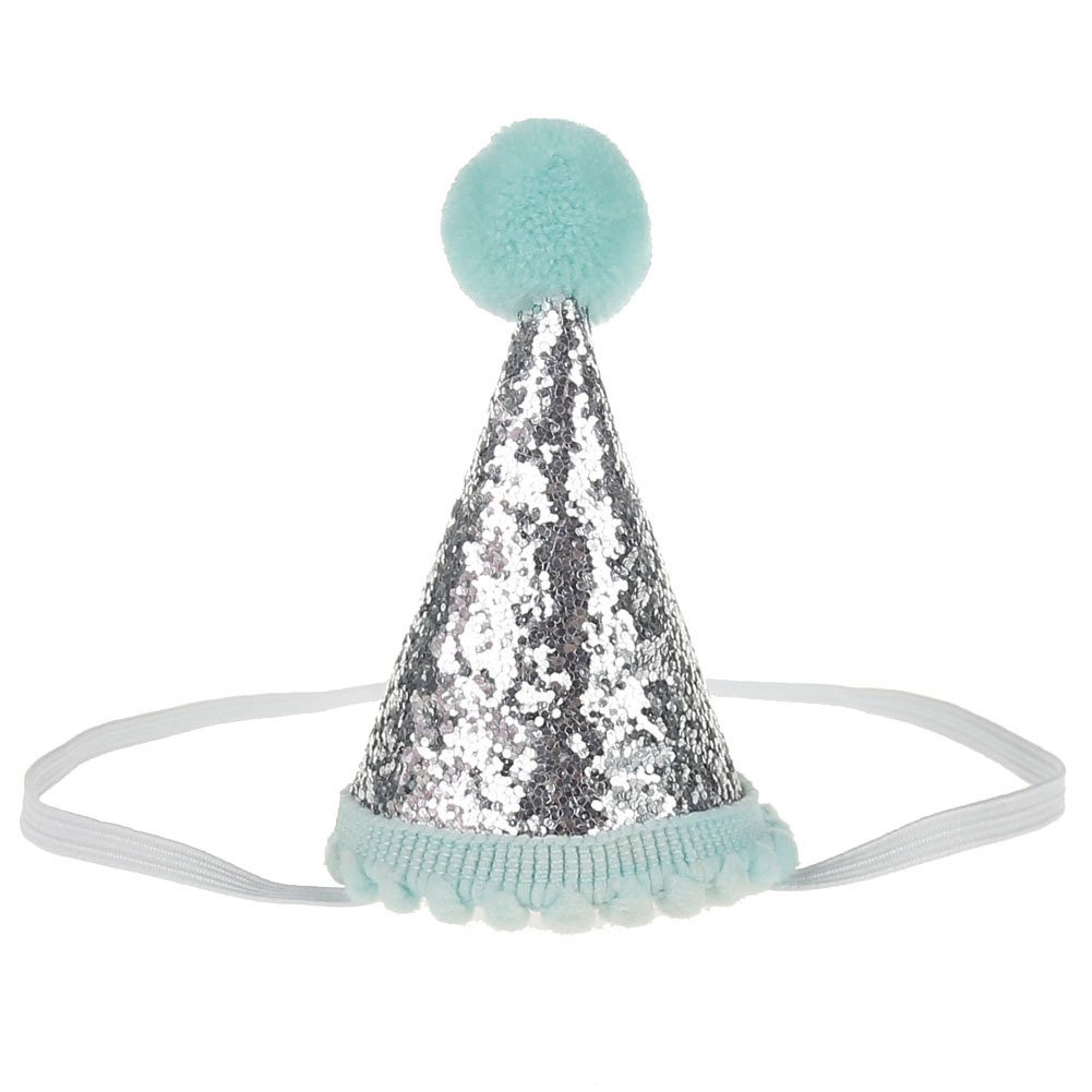 BAOBAO Baby Girl Boy Birthday Party Sequin Crown Hat Headband Mini Hat Photo Prop