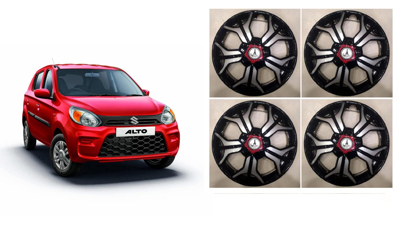 TECHMOZ SARP T3 DSN Red/Black/Silver Colour Wheel Cover 12 INCHES