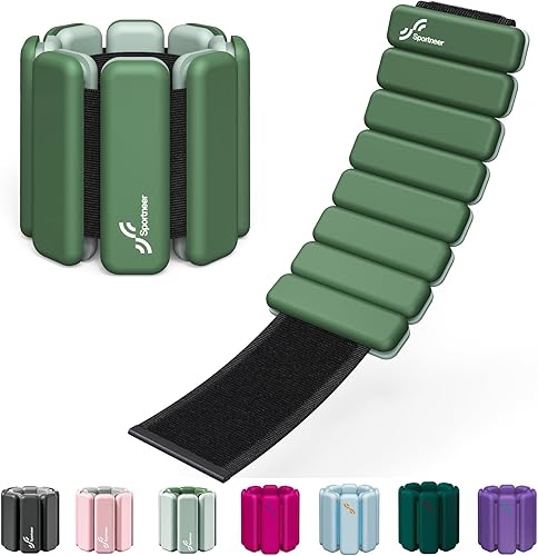 Sportneer Juego de 2 pulseras de silicona ajustables para mujer, para yoga, danza, barras, pilates, natación, cardio, aeróbicos, gimnasio,