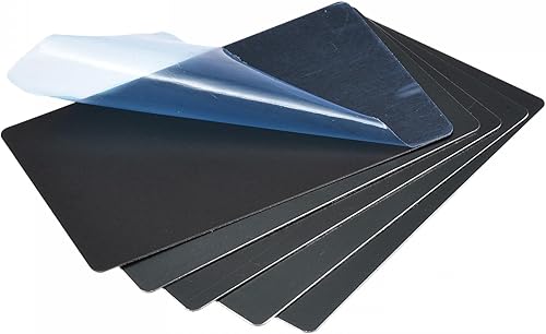 Miniatura 7 de uxcell Tarjeta de metal en blanco 3.150 in x 1.181 in x 0.039 in placa de aluminio anodizado negro 5 unidades