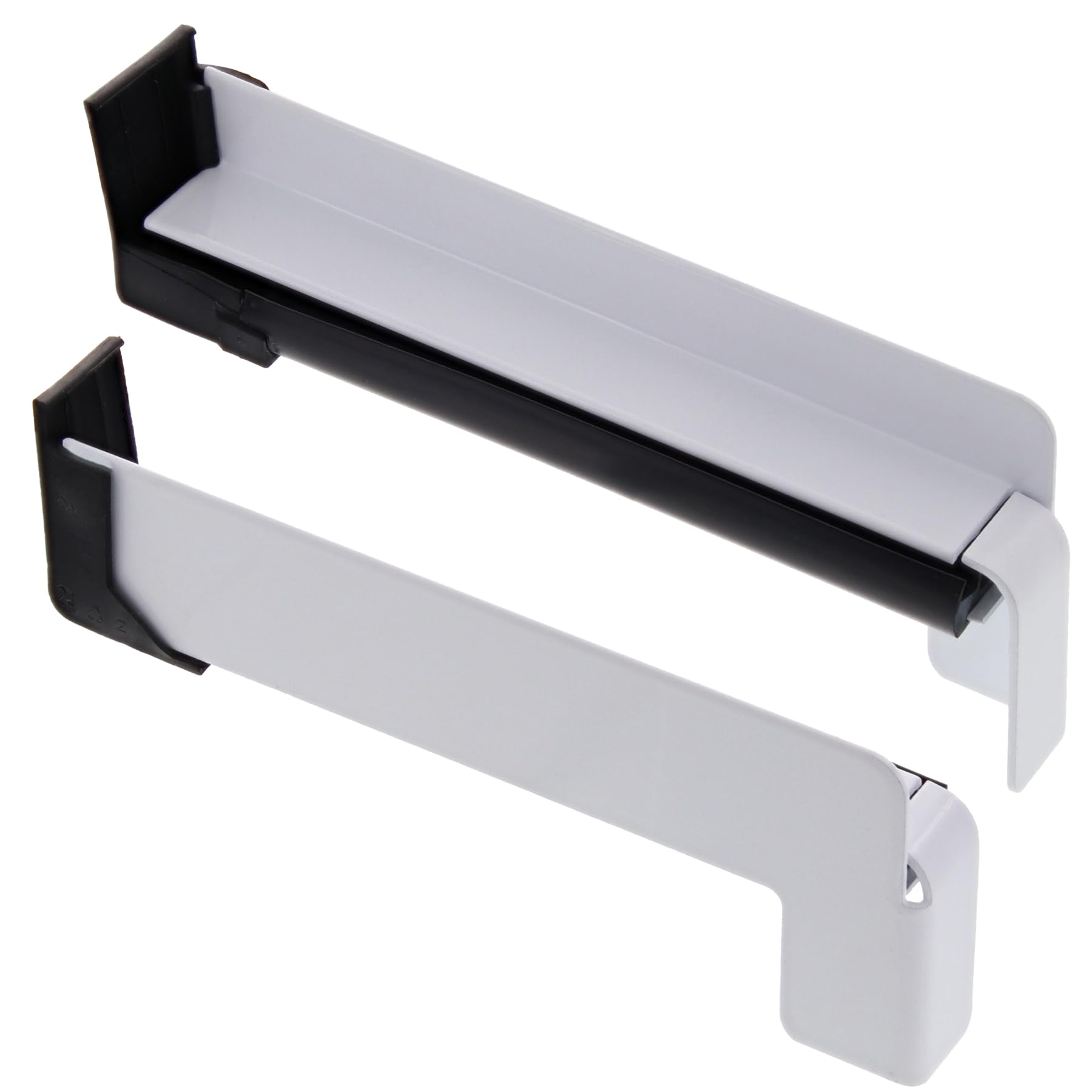 Embouts coulissants alu blanc 225 mm pour rebord de fenêtre et façade clinker