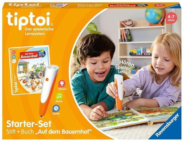Set de iniciación Ravensburger Tiptoi 00114: bolígrafo y Libro de Granja: Sistema de Aprendizaje para niños…