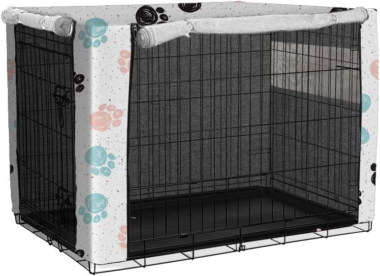 TUYU Dustproof Dog Crate Cover with Polyester,Durable Windproof Pet Kennel Cover Provided for Wire Crate Indoor Outdoor Protection,Universal Fit for Pets Owner 1910FCZ0101Y08 (M(31L x 20Wx21H INCH))