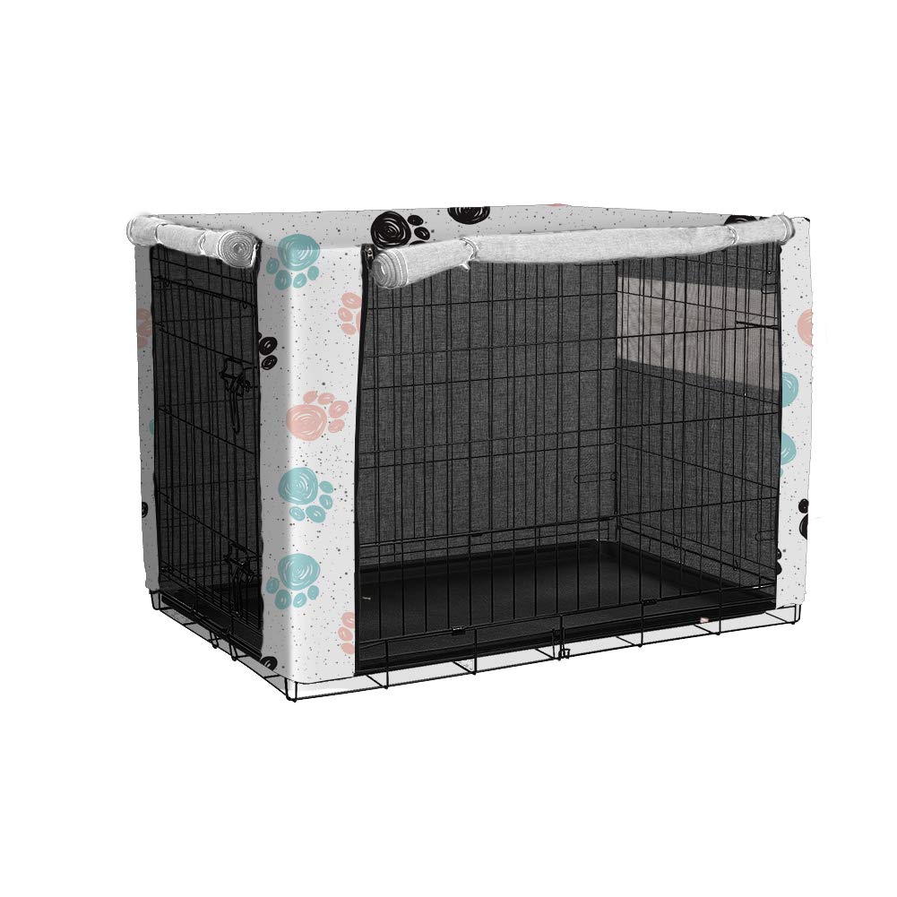 TUYU Dustproof Dog Crate Cover with Polyester,Durable Windproof Pet Kennel Cover Provided for Wire Crate Indoor Outdoor Protection,Universal Fit for Pets Owner 1910FCZ0101Y08 (M(31L x 20Wx21H INCH))
