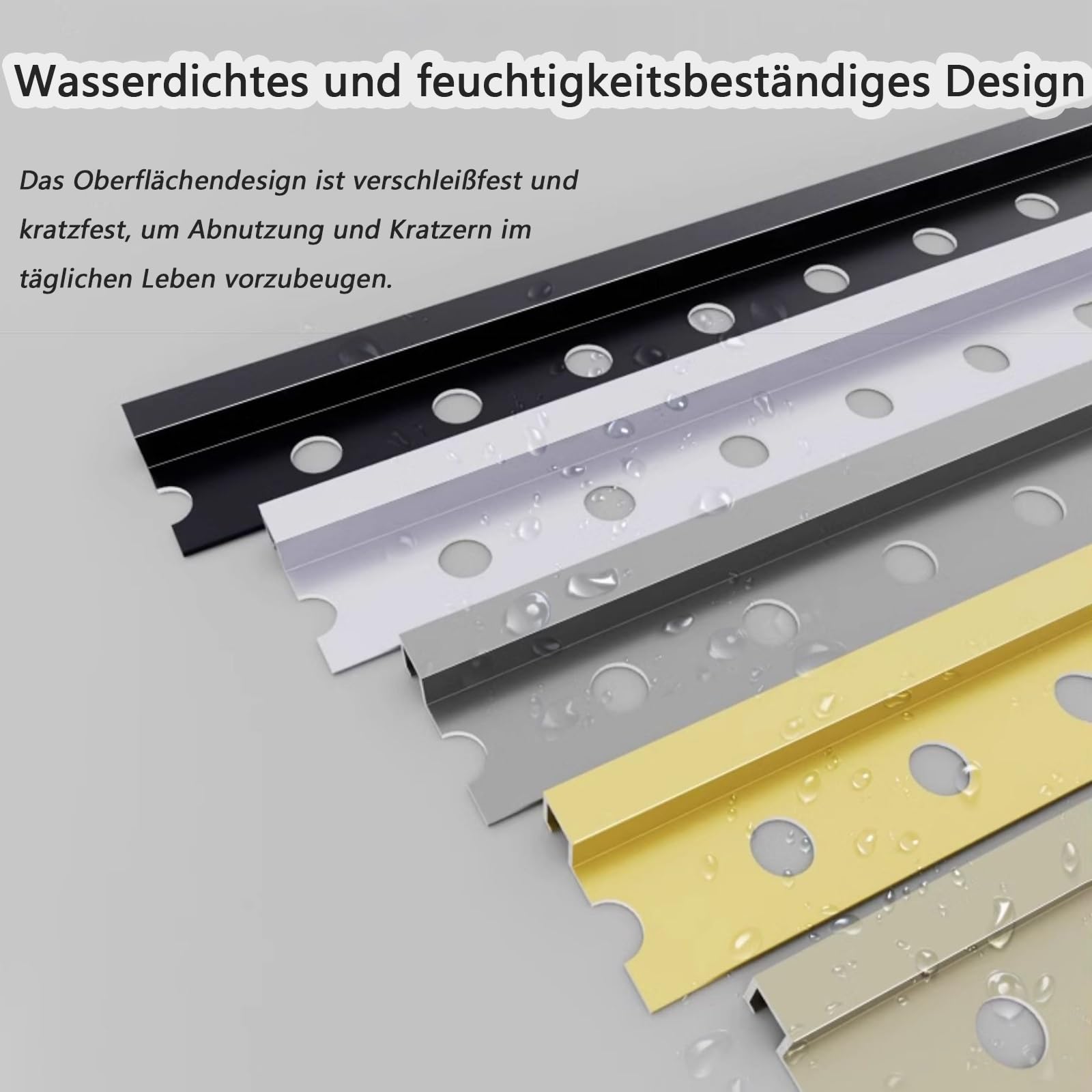 Perfil Angular para Baldosas 125 Cm* 2 Piezas Tira De Aluminio Anodizado Resistente Al Agua Y A La Humedad Perfil De Esquina para Bordes Limpios Y Acabado Sin Costuras(Gold,W:10MM)
