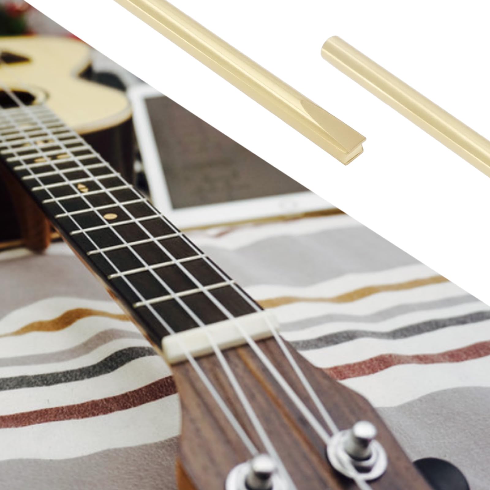 Briny River Guitar Fret Wire Setter Gold 120mm Guitar Fretboard Tools for Bass Ukulele - Image 3