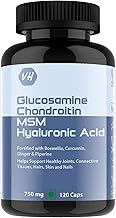 Vitaminhaat Glucosamine Chondroitin MSM + Hyaluronic Acid 120 Capsuls 200 Gram Pack Of 1