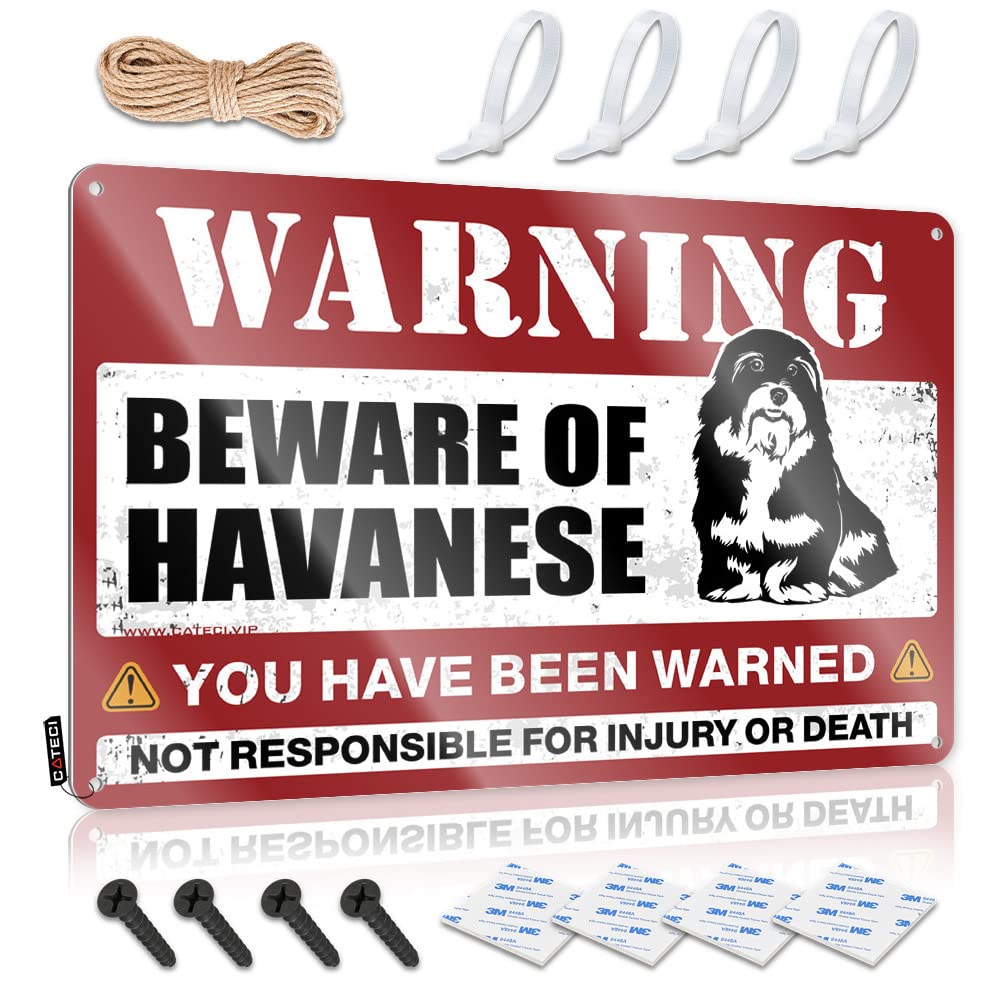 STWNVOITV Outdoor Bar Decor Beware Of Havanese Tin Sign Outdoor Bar Decor Door Signs For Bedroom(30X40CM)
