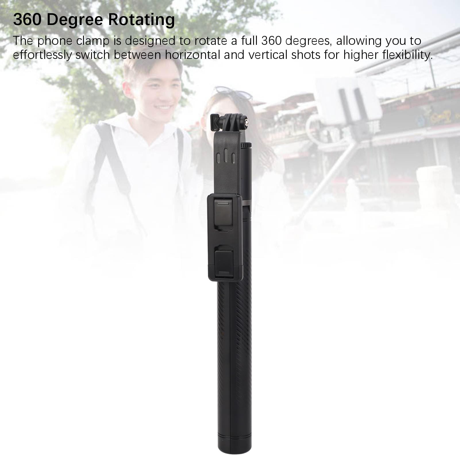 Trípode extensible para selfie de 63 grados con luz, trípode portátil para teléfono celular, rotación de 360 grados para transmisiones en vivo, grabación de video