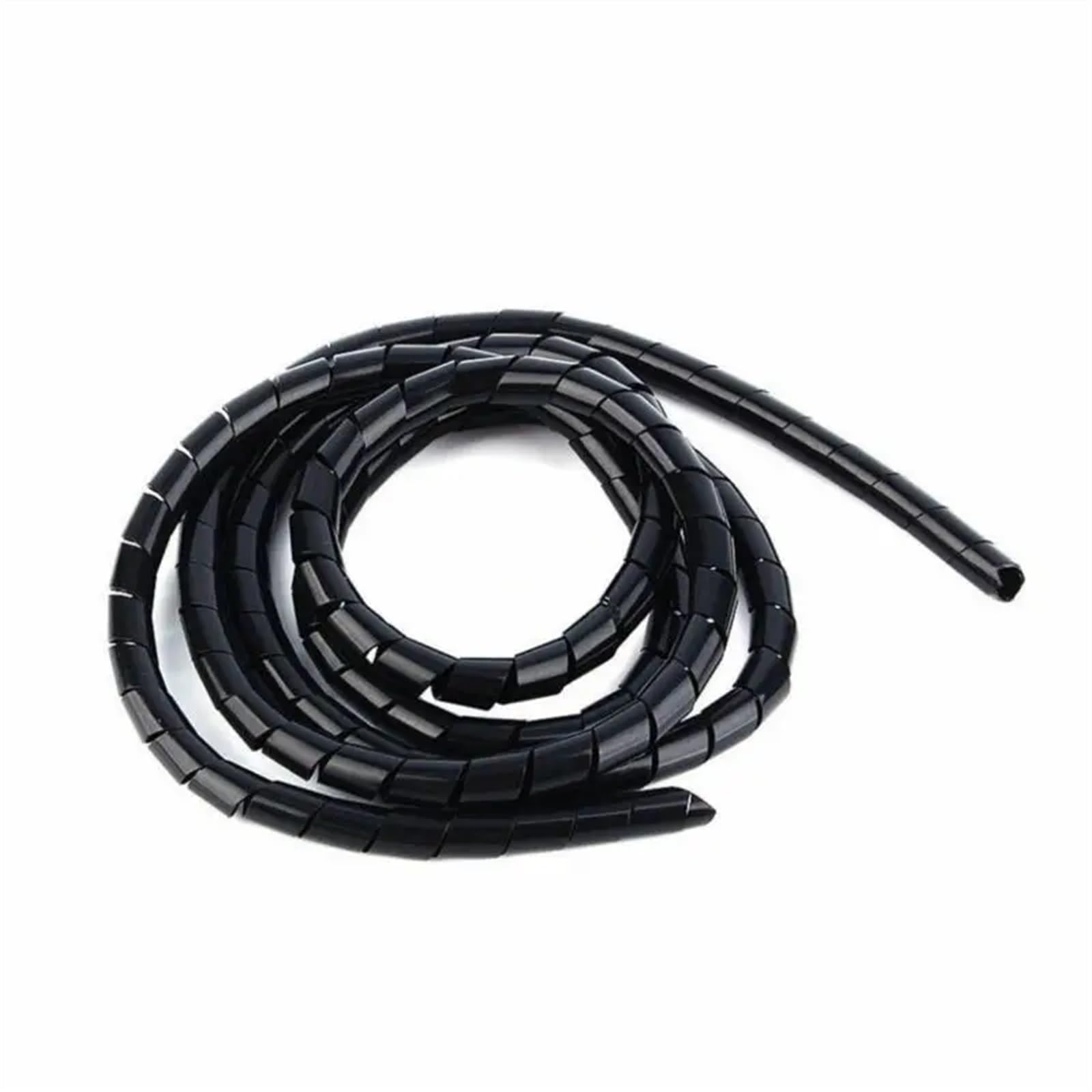 Tubo enrollador de Cables, Manguito Flexible for gestión de Cables en Espiral, 5 Metros(Black,14mm Inside Diameter)