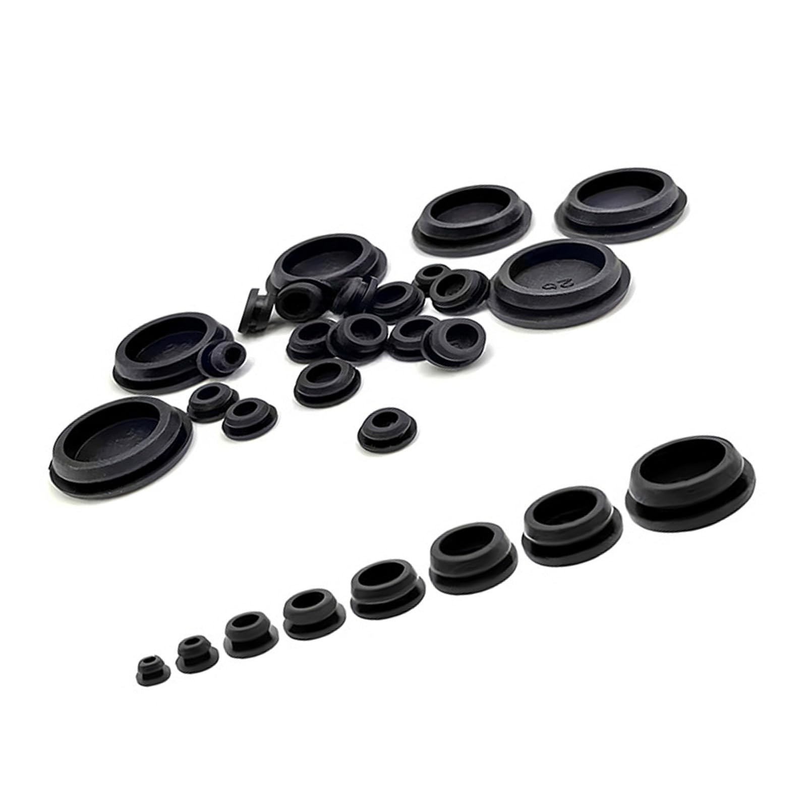 Elnwnnkc Multicolor 62Pcs Silicone Snapping Locking Hole Plugs Round Grommets Dustproof Plugs For Bathroom Sink, Tub, Car Wiring Furniture Round Hole Silicone Plug Assortment Set