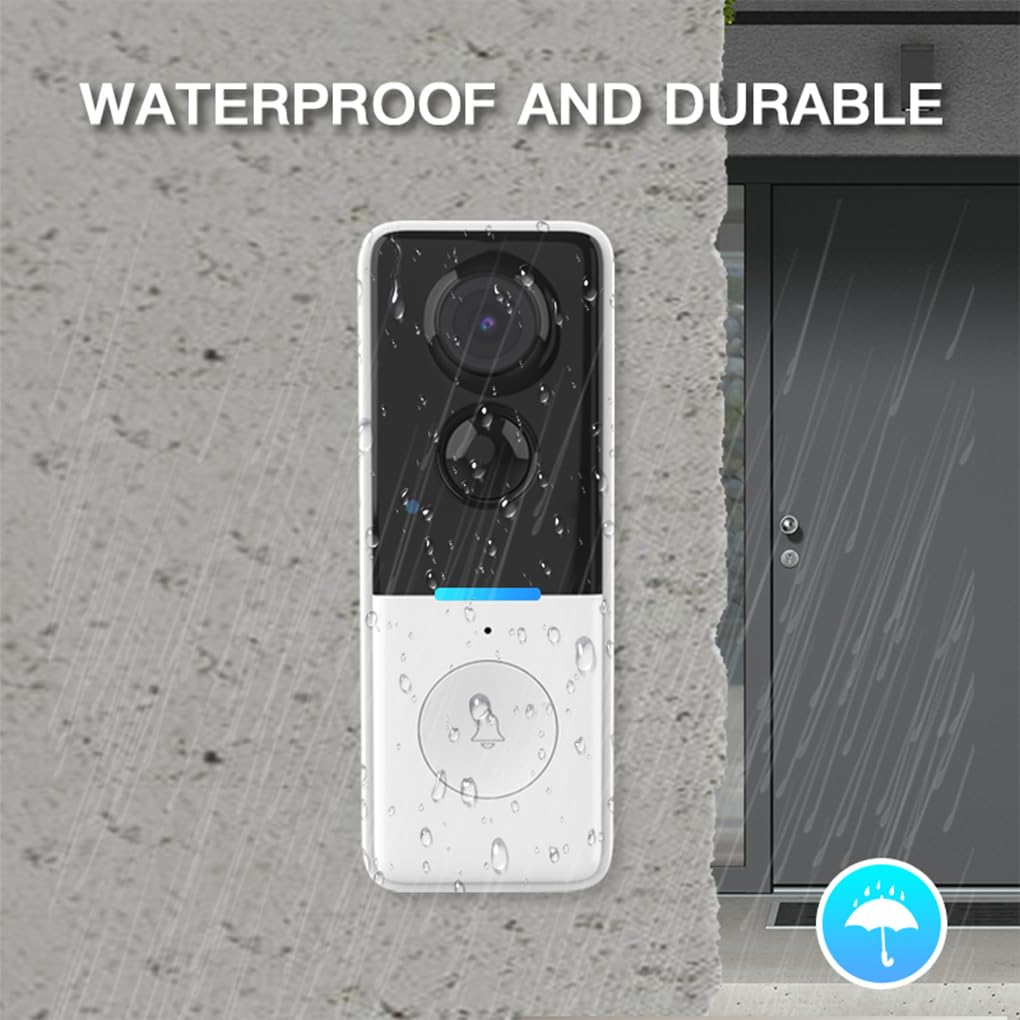 Timbre inalámbrico con cámara para casa Inteligente, comunicación bidireccional, Resistente al Agua, con vídeo, WiFi 2,4 GHz, Control Remoto, vídeo HD