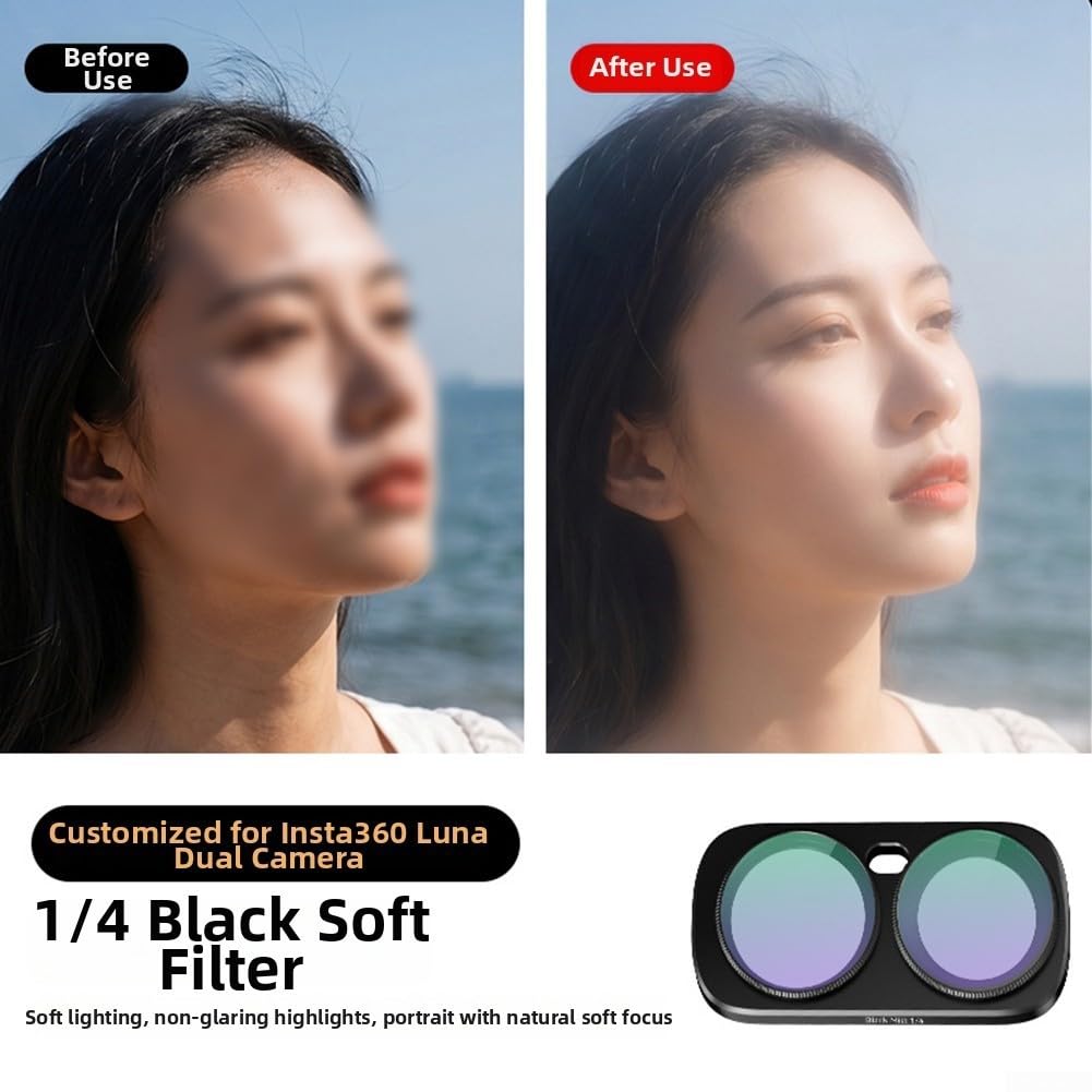 Kit Filtri Per Insta360 Luna Ultra – UV, CPL, ND1000 E Soft Black, In Vetro Ottico E Alluminio