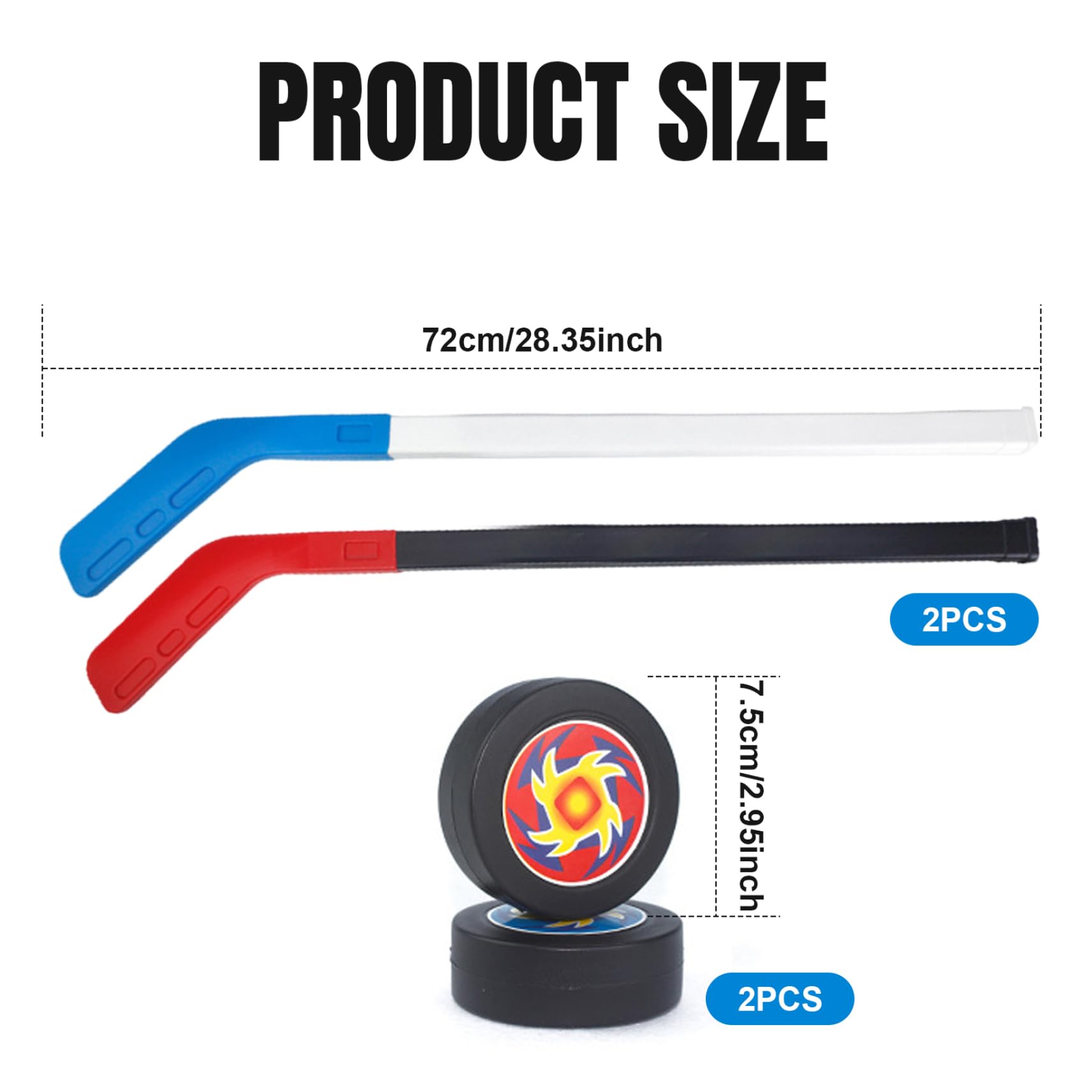 Ensemble de Hockey pour Enfants PP avec 2 Bâtons et 2 Balles