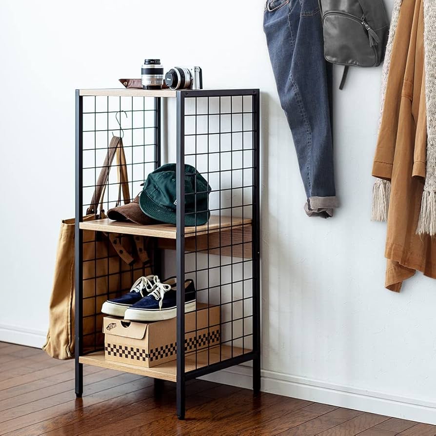 鉄フレーム棚 3個セット 便利な手持ち袋付き 鉄フレーム棚 3個セット 便利な手持ち袋付き オープンラック