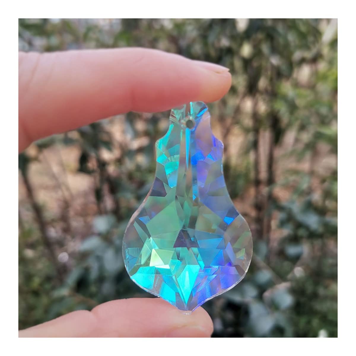 YUZGUHEY 5pcs AB Color Hanging Pendant Crystal Prism Chandelier Parts Decoration Crystals Lighting Lamp Replacement