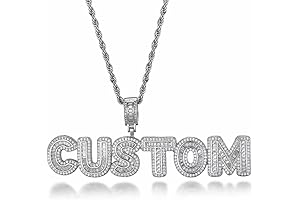 Custom Letter Pendant Small Baguette Name Necklace