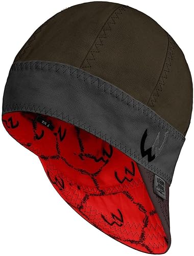 Welder Nation Tapa de soldadura de algodón suave de 8 paneles, 10 onzas, duradera para seguridad y protección durante la soldadura, The Wesson