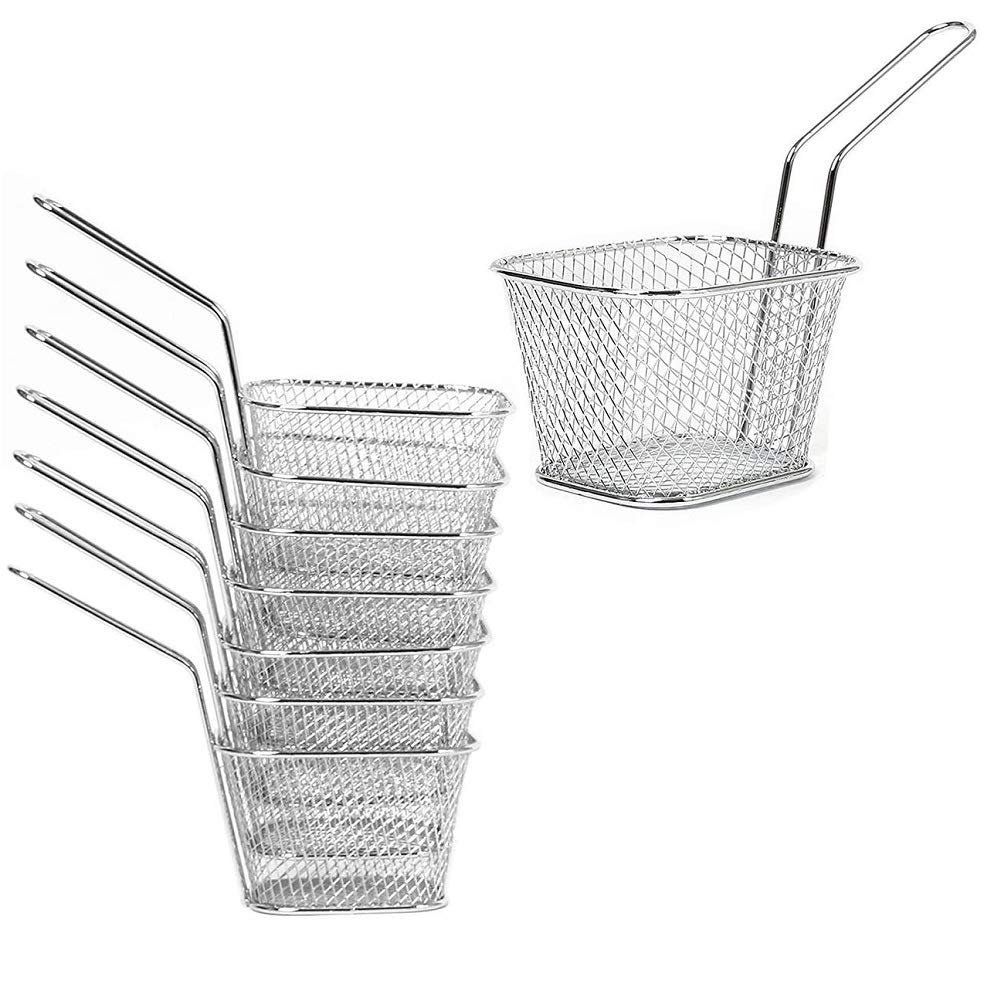 Mini Chip Baskets, French Fries Basket, 8pcs Mini Square
