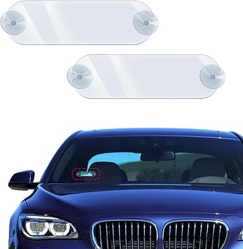 2Pcs EZ Pass Holder, Pass Transponder iPass Holder, Toll Pass Windshield Mount with Strong Suction Cups and 4pcs Toll Pass Mounting Strips, Durable Toll Transponder for All Major Toll Passes