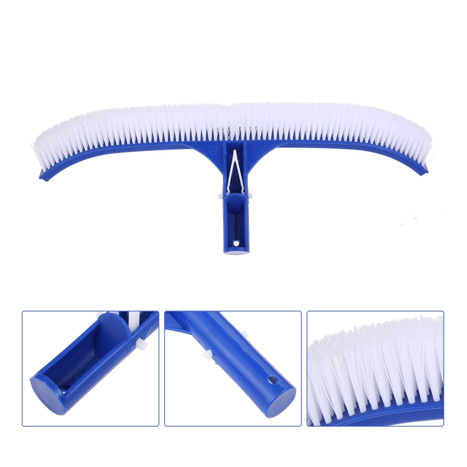 Este Cepillo para Piscinas -1 Pieza Cabezal de aleación de plástico Cepillo para Limpiar Paredes, saunas, Piscinas y estanques de Peces (Color: 18 Pulgadas C)