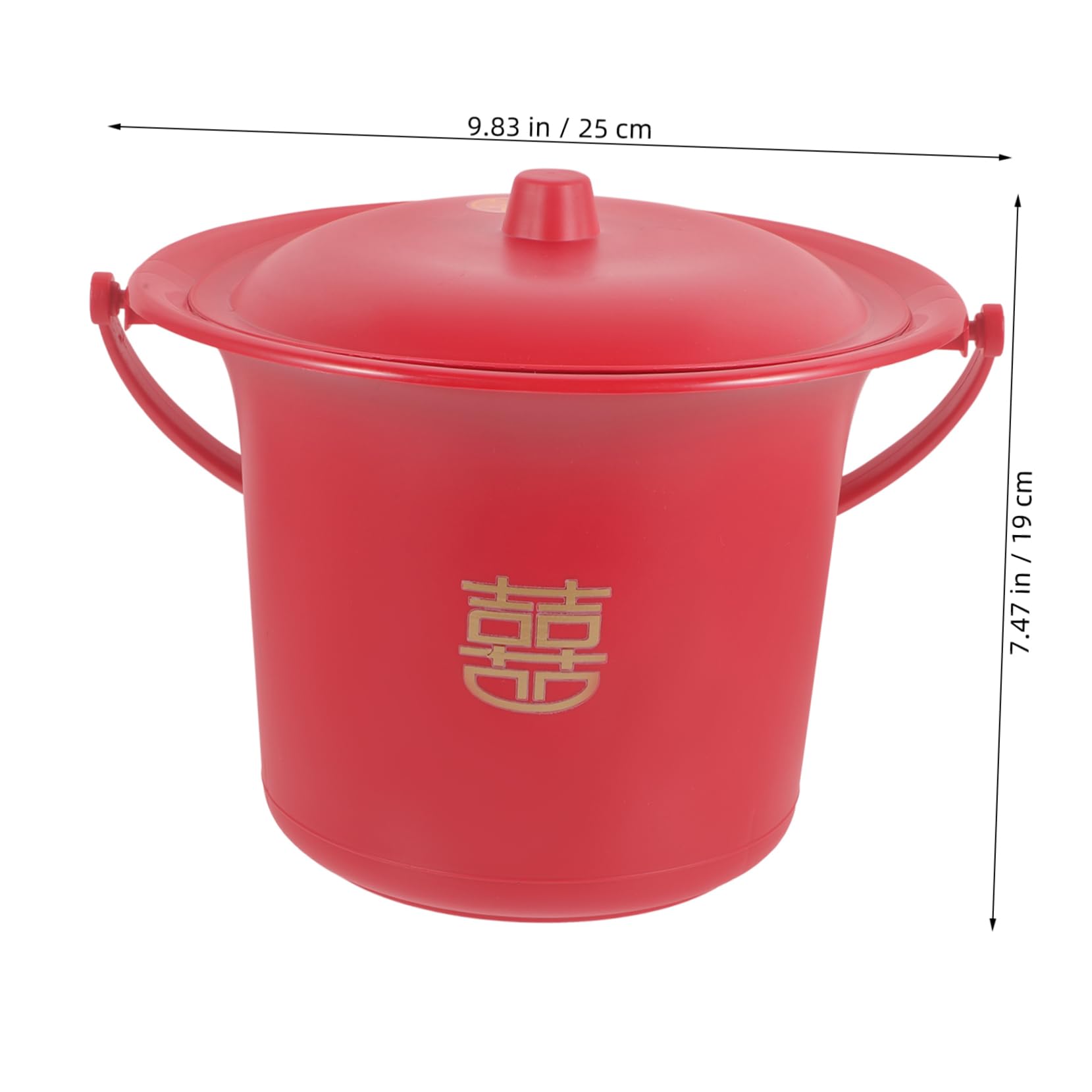 GARVALON Elegant Bucket Portable Spittoon Urine Pot Plastic Potty Sealed Lid Easy to Clean Suitable for All Ages