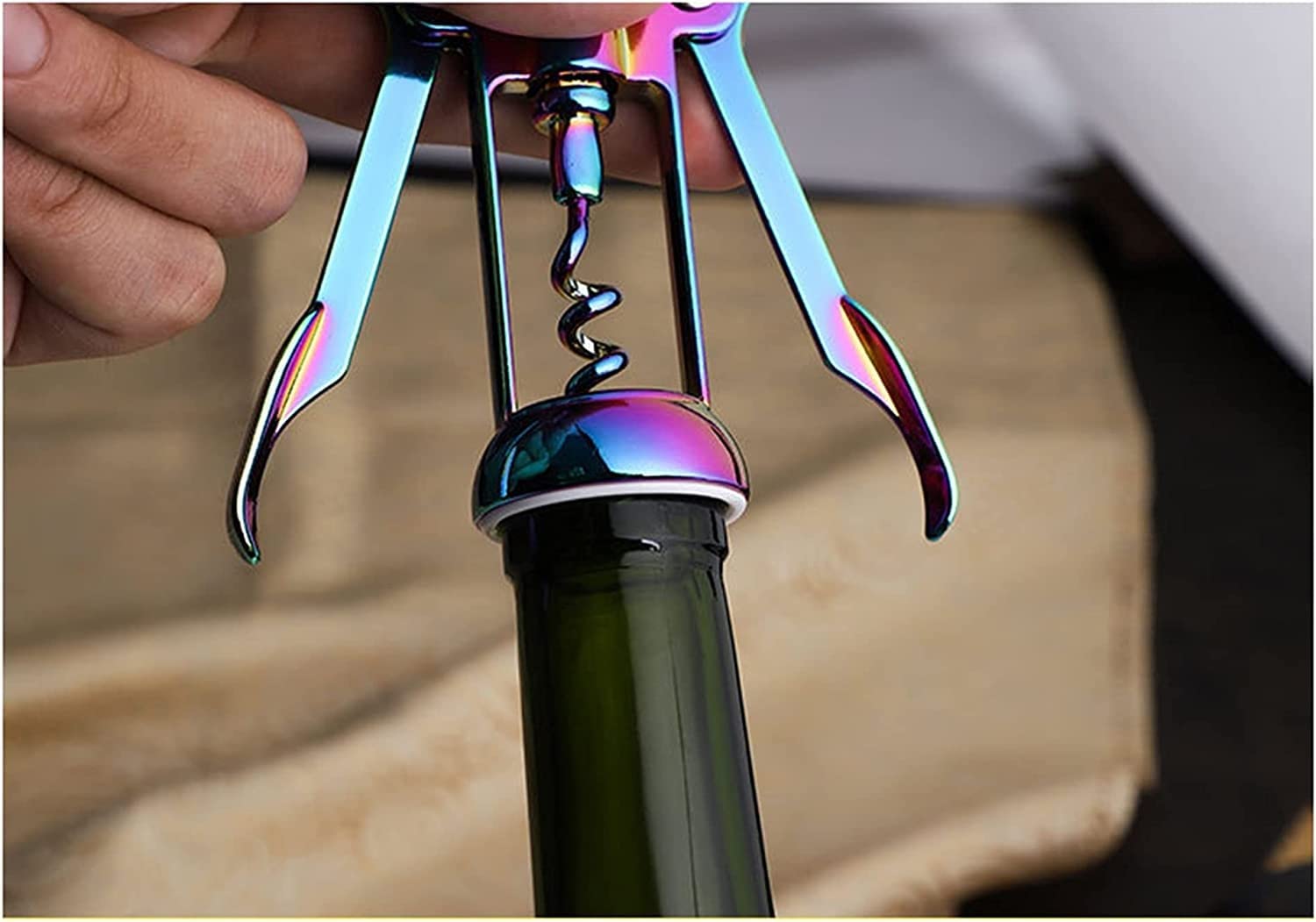 apribottiglie elettrico per vino， Pictetw Cavatappi ad Ala, Apribottiglie Multifunzione for Vino e Birra, Cavatappi for Vino for Tutte le Bottiglie con Tappo in Sughero e Tappo for Birra