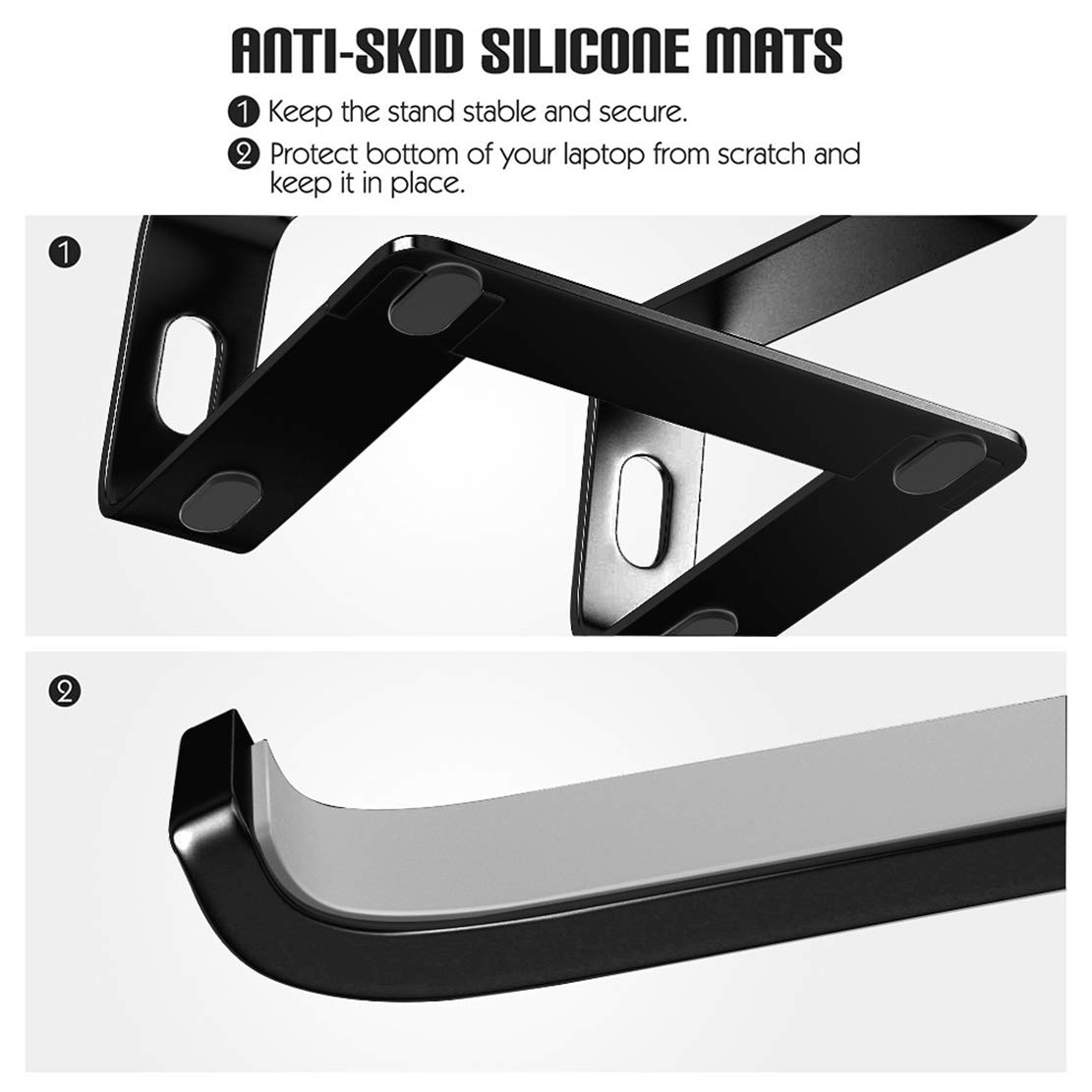 AKT Supporto Pc Portatile Staffa di Raffreddamento Verticale per Notebook Staffa di Ventilazione per Computer Desktop Lega di Alluminio Supporta Fino A 17.3 Pollici di Computer