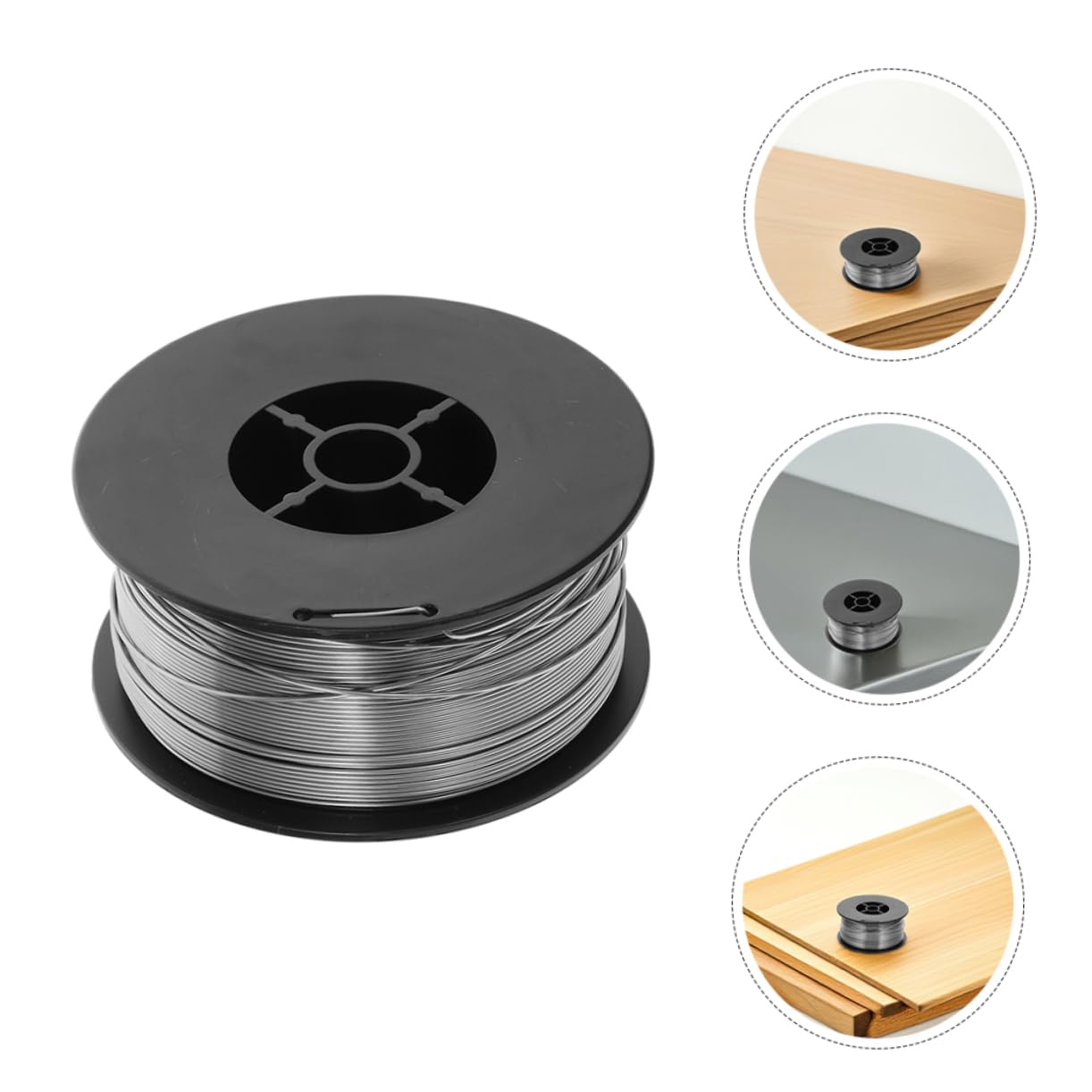 Filo di Saldatura Senza Gas 1kg 0, 8mm Acciaio al Carbonio | Argento, per Progetti di Saldatura Vari, Finitura Precisa e Utilizzo Semplice