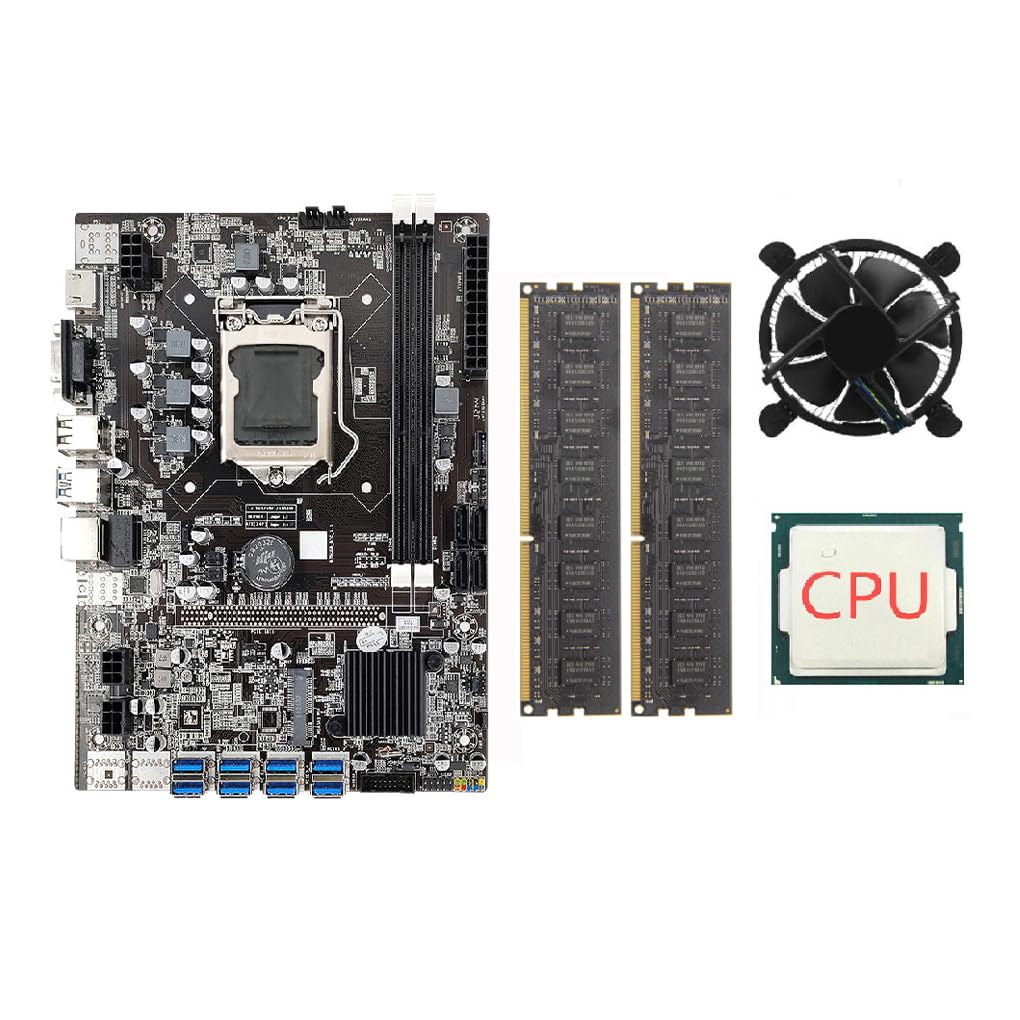 B75 Set di ventole di raffreddamento per scheda madre Scheda mineraria compatibile con Chip di rete integrato Schede madri per PC desktop Attrezzature minerarie