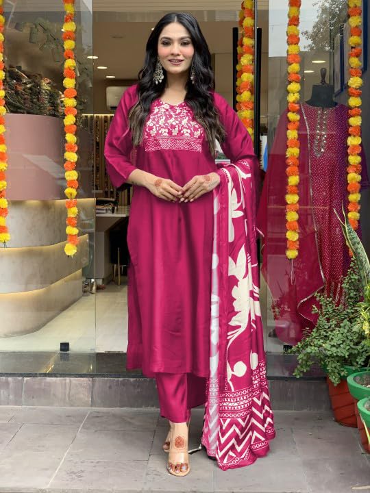 Image of SHIENZY Cotton Blend Kurta Set for Women