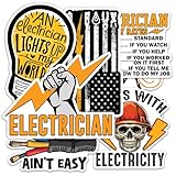 Electrician Sticker 8 Pcs (Large Size) Vinyl Stickers Laptop Waterproof Decal for Adult Car Bumper Water Bottle Notebook Luggage Window Funny Decorations - Size 4 Inches