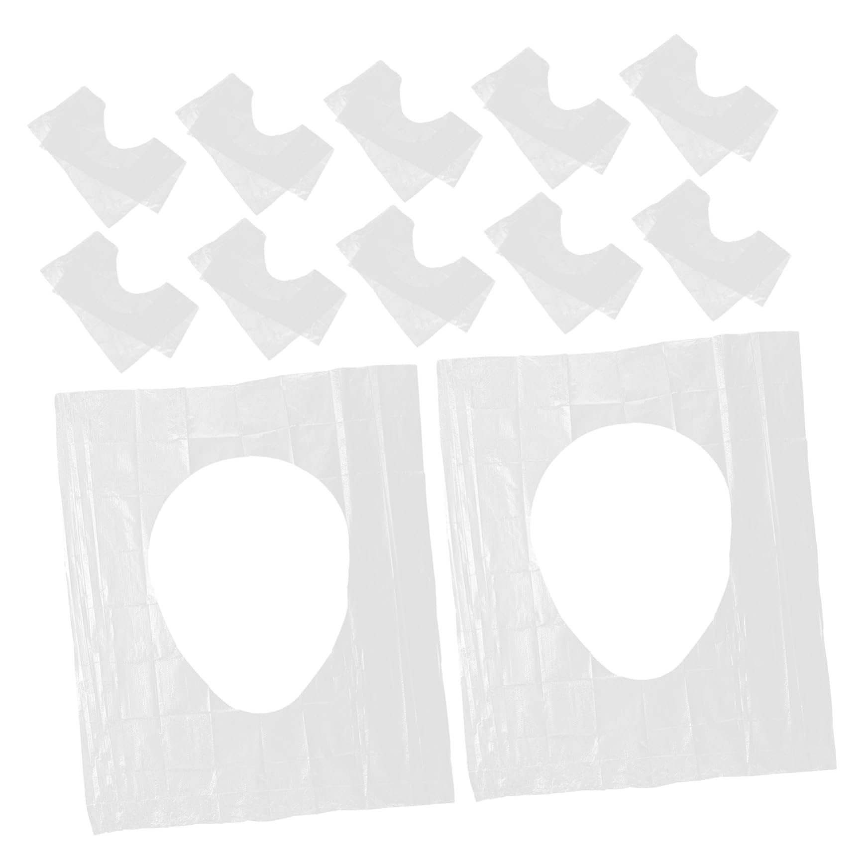 HOODANCOS 50Pcs Disposable Toilet Seat Covers Travel Pack Portable Clear Potty Seat Cushions for Safe Use Public Restrooms Lightweight and Convenient for Go