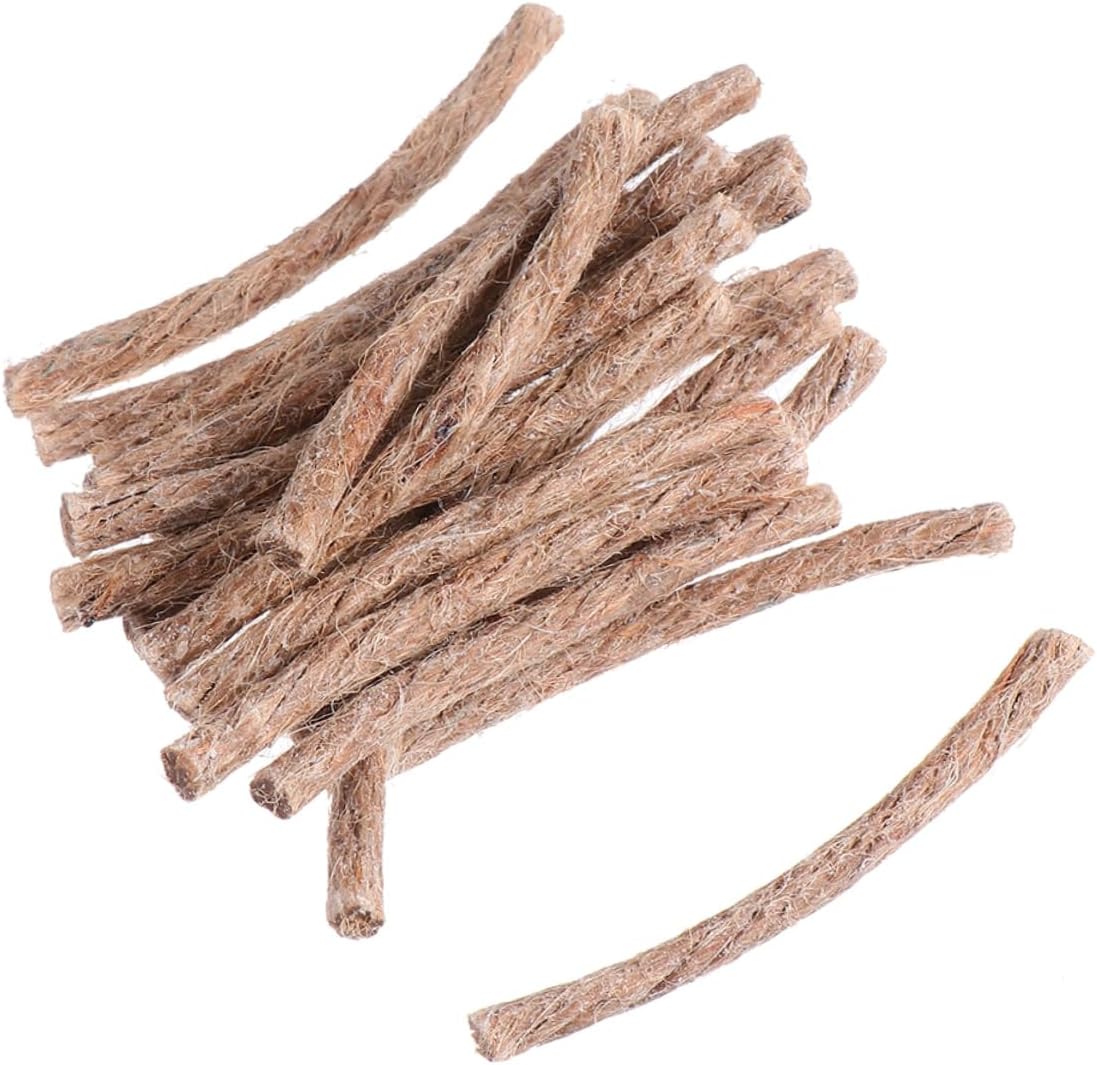 BESPORTBLE 60pcs Fire Starters for Camp Hemp Cord Survival Wick Lighter Easy to Use for Outdoor Survival