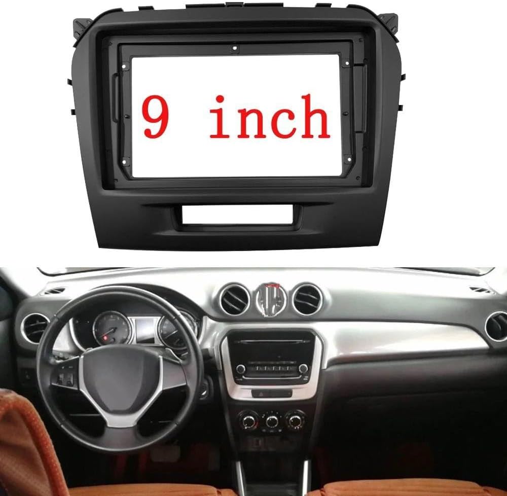 自動車部品 カーラジオ取付DVD GPS MP5 フェイシアパネルフレーム 2DIN 9インチ に適合する スズキ に適合する ビタ