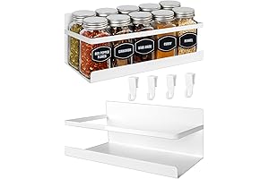 Narrow Magnetic Spice Rack Organizer for Fridge, Perfect Space-Saving Kitchen Solution