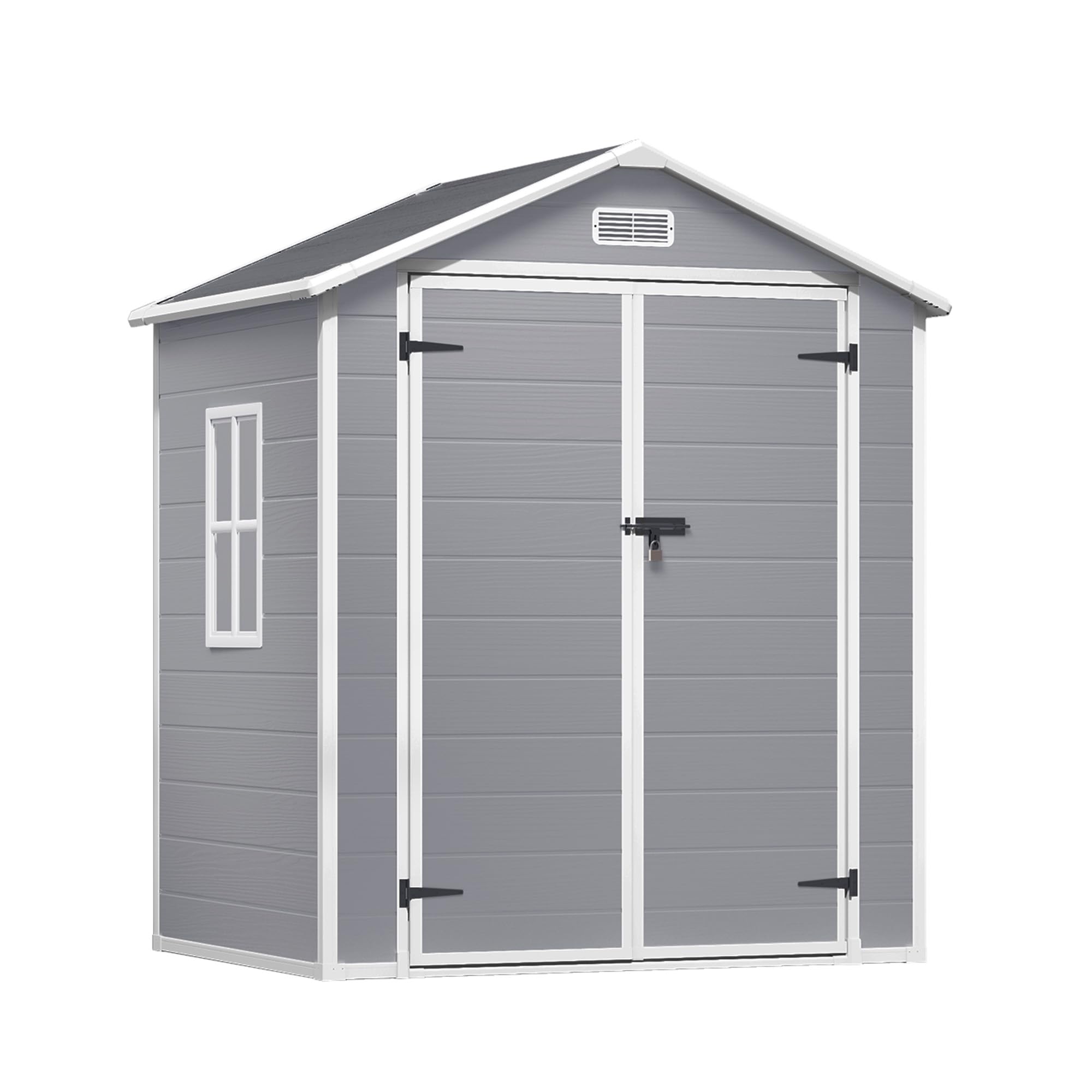 Xbro Casetta da Giardino Grande 171x124x210 cm Capanno Attrezzi Resina HDPE Impermeabile Grigio