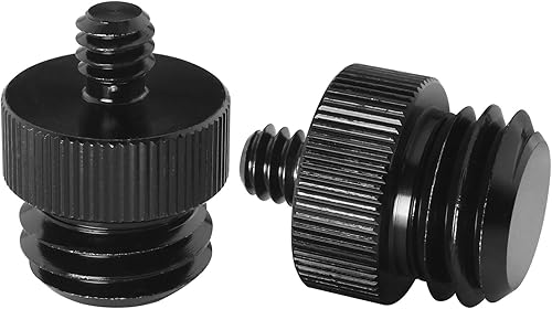 Miniatura 4 de Adaptador de tornillo de trípode roscado macho de 14 pulgadas a macho de 58 pulgadas LUORNG 2 piezas 14 a 58-11 convertidor de rosca de montaje