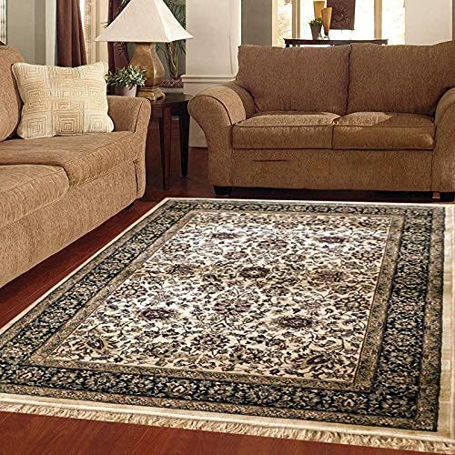 AKVARI RUGS Home Kashmiri Silk Carpet for Living Room 9 X 12 Feet (270x360 cm) Multi