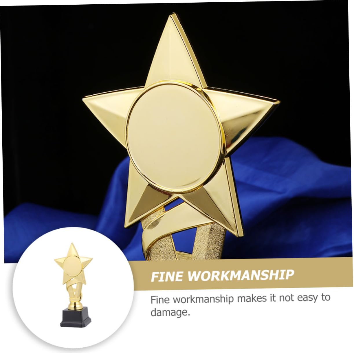 ibasenice 4 Stück Wettbewerbspreis Kunststoff Pokal mit Stern Design Leicht Glänzend als Spiel und Auszeichnung für Schüler und Junge Teilnehmer Wiederverwendbar