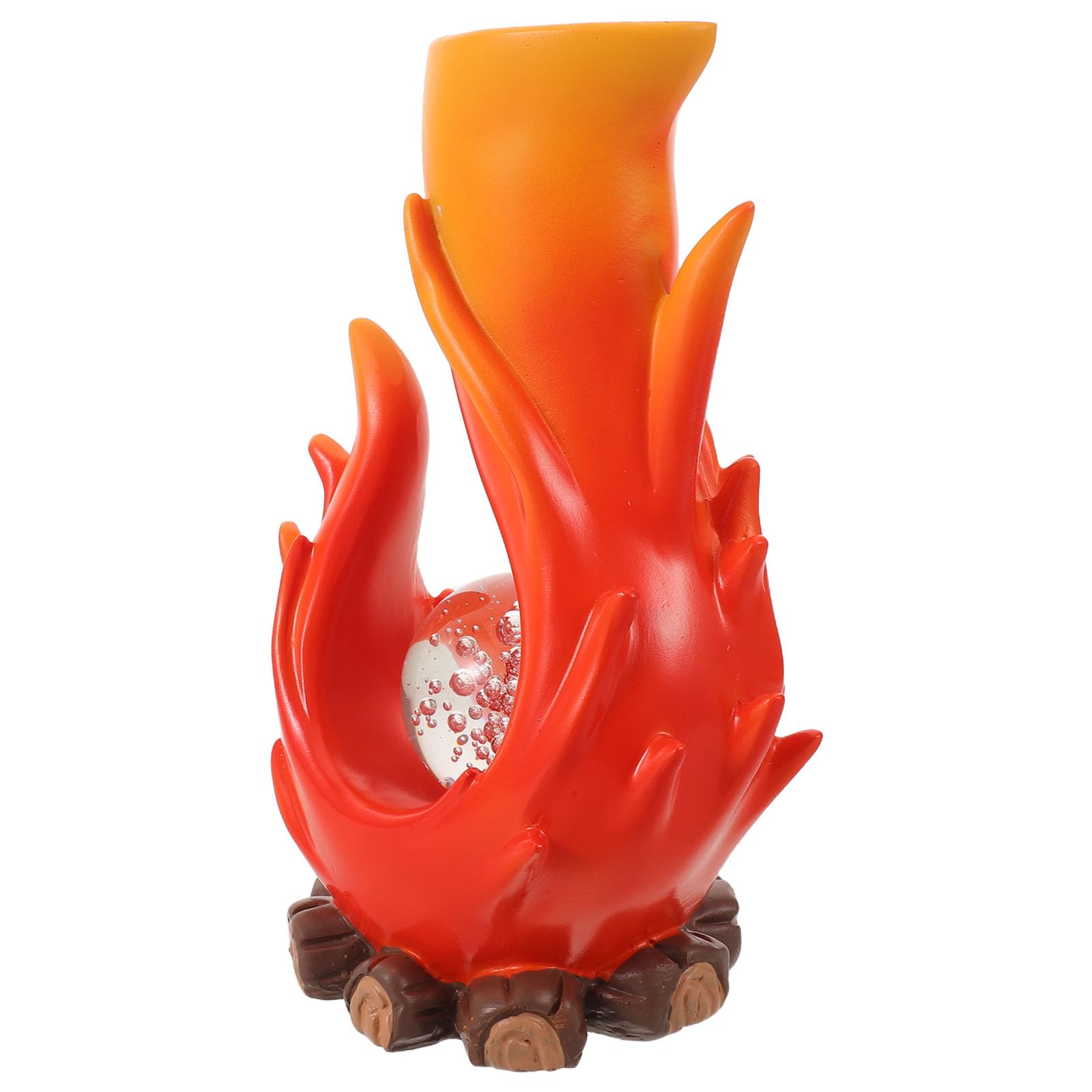 Vase oriental de luxe Cabilock en résine avec flamme factice pour table