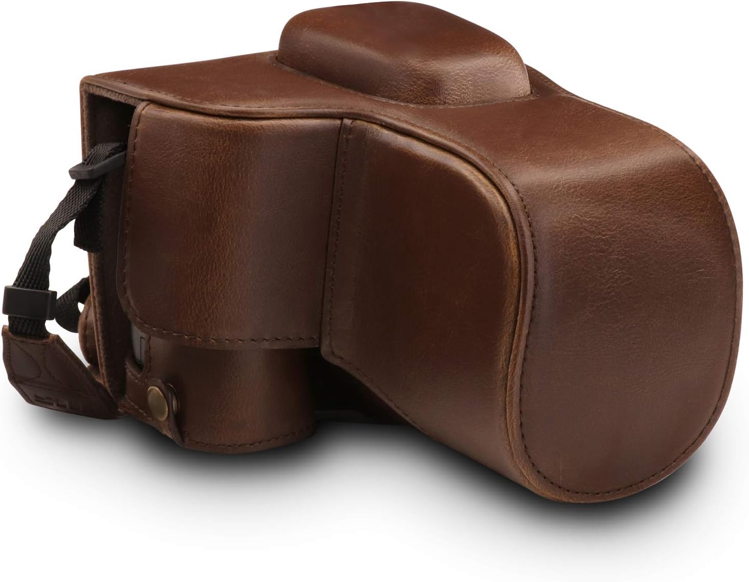 Megagear MG1536 Nikon D3500 Ever Ready Leather Camera Case and Strap - Dark Brown